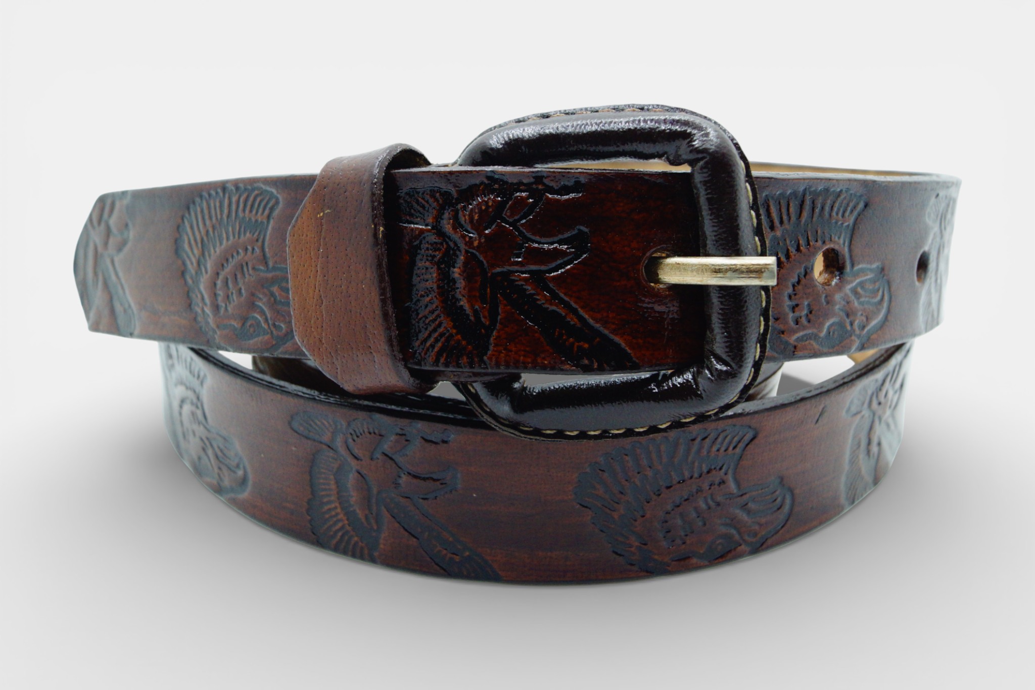 Cinturón Vaqueta Thin Burnished