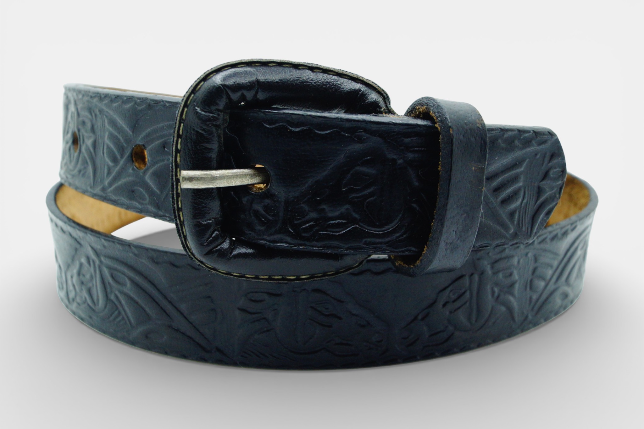 Cinturón Vaqueta Delgada Black Ink