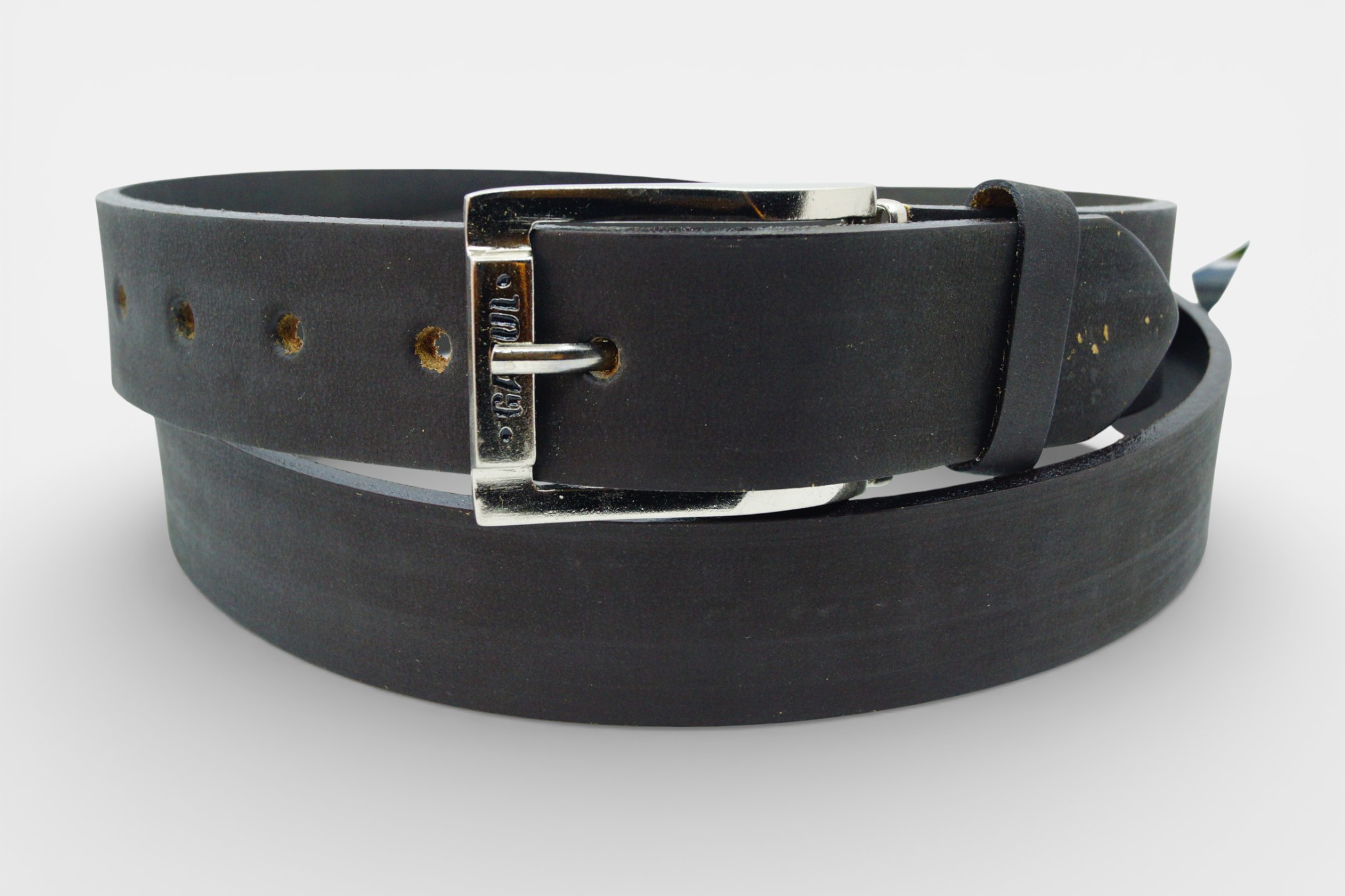 Cinturón Cuero Graso Matte Black